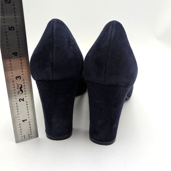 Stuart Weitzman Vida 75 Heel Pumps Women's Suede Blue Size US7.5B EU38 - Picture 3 of 9